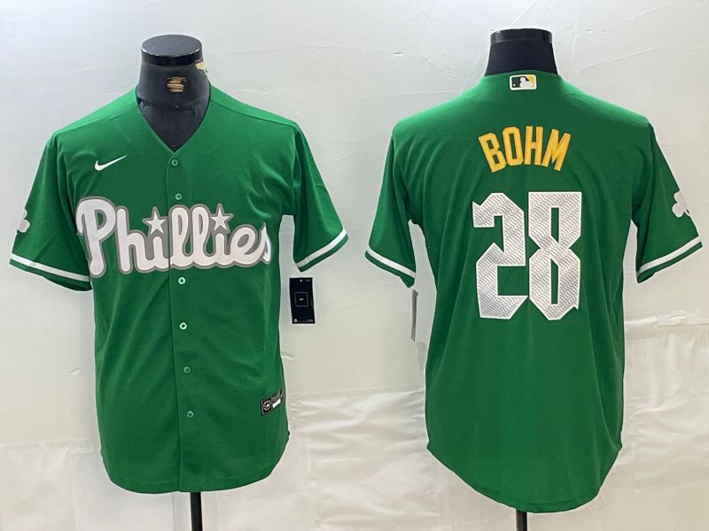 Men Philadelphia Phillies #28 Bohm Green Fashion Edition Nike 2024 MLB Jersey style 1->philadelphia phillies->MLB Jersey